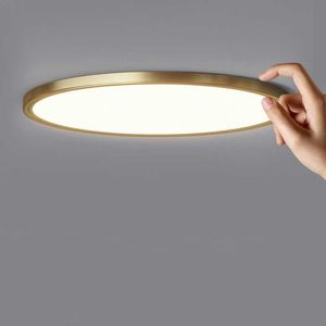 Koper ultradunne lamp Moderne verlichting LED plafondlicht Ronde Minimalistische lampen ganglampen voor kamer 0209