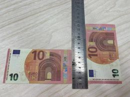 Copiar dinero real 1: 2 Tamaño 50% Party Bar Prop Coin Simulación 10 20 50 100 200 500 Euro Libra Película de juguete falso y Tele Sfodq