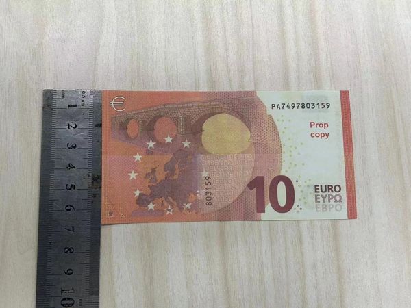Copia de dinero tamaño real 1:2 dólar falso Euro 5 10 20 100 200 500 accesorios papel falso simulación juguetes Prop Amqir