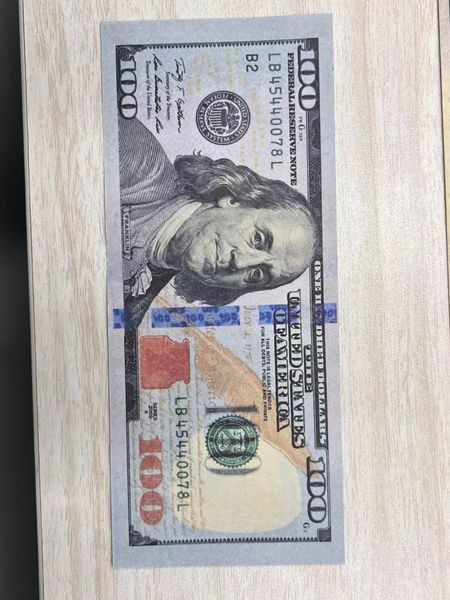 Copier de l'argent réel 1: 2 Taille Creative Imitation Imprimé Dallor Note Vqeti