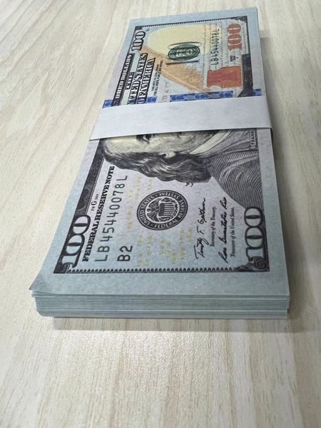 Copier de l'argent réel 1: 2 Taille Faux Jouets pour enfants simulés Comptage des coupons Exercice 100 Banque AC Lwjnv