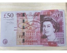 Copier de l'argent Taille réelle 1: 2 Jeu de rôle en espèces Prop Film Making Fake Bank Note Dallor Euro GBP Ljclv