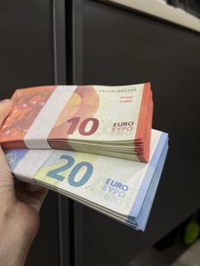 Copiar dinero real 1: 2 Tamaño Suministros de fiesta Billete falso 10 20 50 100 200 500 euros Realista Barra de juguetes Props Moneda Película Mo Awcjf