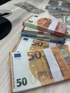 Copier de l'argent Taille réelle 1: 2 Billets de banque contrefaits réels Billets en euros Brjcp