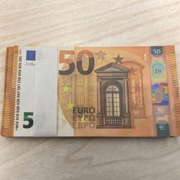 Copiar dinero real 1: 2 Tamaño Simulación de billetes en euros Prop DIY Niños Props Juego Moneda Tdvwx