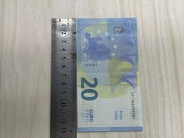 Copier de l'argent Taille réelle 1:2 La monnaie de 20 paysL'euro, le deuxième plus grand paiement au monde basé sur les statistiques de valeur Wnlqi