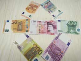 Copier de l'argent Taille réelle 1:2 USD, EUR, GBP Simulation Festival Gathering Bar Monnaie professionnelle Gcqet
