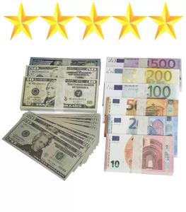 Copier de l'argent Prop Euro Dollar 10 20 50 100 200 500 Fournitures de fête Faux Film Argent Billets Jouer Collection Cadeaux Décoration de la Maison Gam8055391