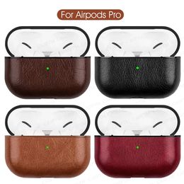 Coque Luxe Merk Oortelefoon Headset Leather Case Voor Apple Airpods 2 Pro Air Pods 3 Covers Beschermende Hoofdtelefoon Doos met Sleutelhanger