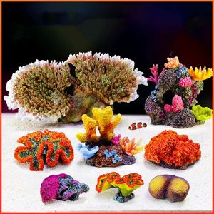 Décoration d'aquarium de corail, récif de corail artificiel, résine de plantes de mer, ornements d'aquarium, aménagement paysager, accessoires de décoration 231201