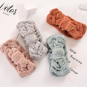 Coral Fleece Wash Face Bow Hairbands For Women Girls Makeup SPA Bath Shower Headwear Faixas de cabelo Turbante Headwrap