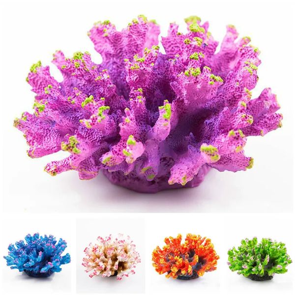 Corail Résine Fleur Corail Aquarium Décoration Rock Fish Tank Récif De Corail Ornement Corail Plante Aquarium Fond Décor Diamètre 11 cm 231201