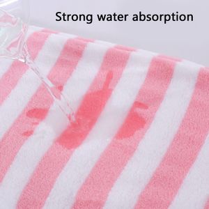 Coral Velvet Stripe Bath Tweels for Adults Face Face doux confortable Absorbant de salle de bain serviettes de salle de bain Portives de voyage de voyage de voyage portables