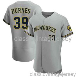 Corbin Burnes # 39 Gris Ver1 Baseball Jersey XS-6XL Cousu Hommes Femmes Jeunesse Baseball Jersey