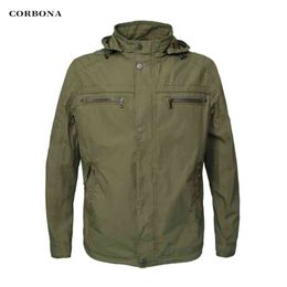 Corbona 2022 nouveaux hommes surdimensionné veste armée Force mode extérieure Multi poches coupe-vent coupe-vent manteau bleu marine vert Parka