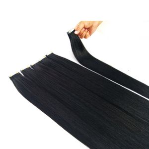 Tape In Hair Extensions Onzichtbare Huid Inslag Remy Hoge Kwaliteit Zwart Donkerbruin Blonde Kleur 14-28 inch 100g/40 stuk Cuticula Uitgelijnd