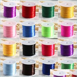 Cordon Fil Cordon Pour La Fabrication De Bijoux 60 Mètres Solide Couleur Mixte Cristal Élastique Corde Chaîne Stretch Ligne Diy Perlé Fil Collier B Dhygi