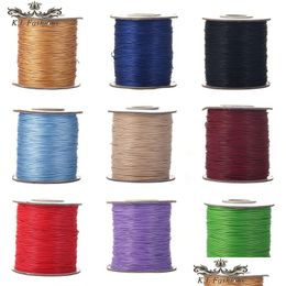 Koorddraad Korea 0,5 mm 91 meter draad polyester koord kralen gewaxt touw voor sieraden maken accessoires armband N Dhgarden Dhmoz