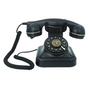Téléphone fixe filaire pour la maison téléphone rétro noir téléphone en plastique vintage téléphone fixe de bureau téléphone fixe antique 240102