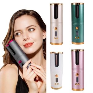 Draadloze Automatische Roterende Haar Curler USB Oplaadbare Curling Iron LED Display Temperatuur Verstelbare Styling Tool Wave Styer