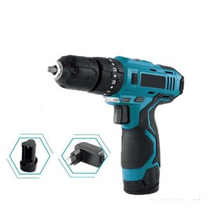 Perceuse et tournevis sans fil 12V Lithium perceuse à main électrique pistolet multifonction domestique 18 réglage du couple de vitesse