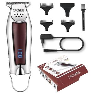 Aparador de cabelo sem fio profissional poderoso aparador de barba masculino kit de carregamento cabeleireiro 240112