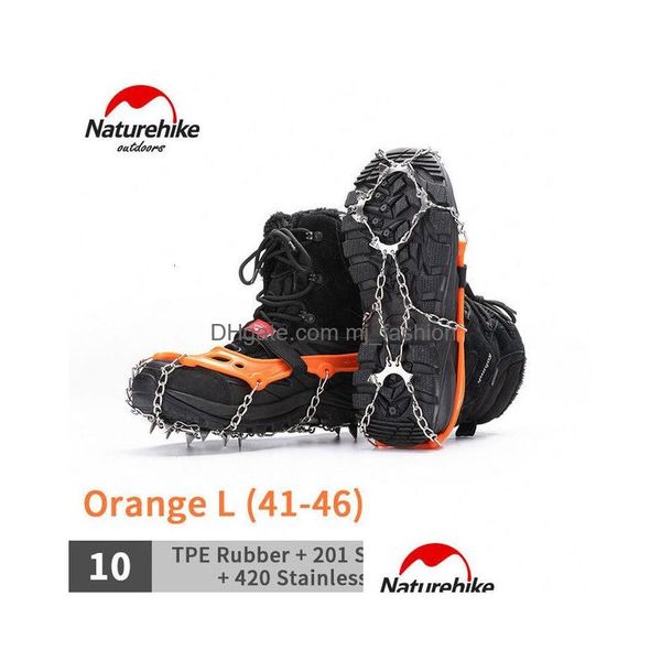 Cordones, eslingas y correas Cordones Eslingas y correas Crampones al aire libre 10 25 dientes Acero inoxidable Nieve Antideslizante Montañismo Garra Zapato Dhnpr