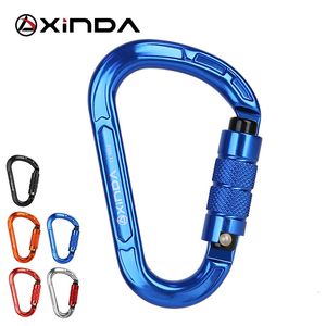 Cordones Eslingas y correas XINDA Escalada en roca Mosquetón Hebilla en forma de pera 25KN Seguridad Auto Bloqueo Puerta con resorte Aluminio H-Carabiner Kits para exteriores 230210