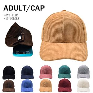 Casquette de Baseball en velours côtelé pour femmes et hommes, chapeau à rabat décontracté, chapeaux de sport de plein air d'automne, casquettes unisexe Gorras