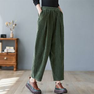 Pantalon en velours côtelé Harlan à la cheville à la mode féminine d'automne 220325