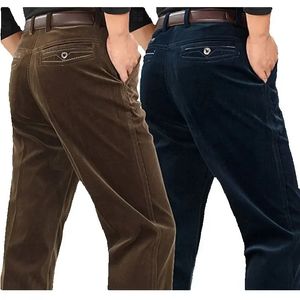 Pantalon en velours côtelé des joggeurs lâches middleagés mènes papa installé en automne et hiver 2023 pantalon décontracté pour hommes pour streetwear 240415