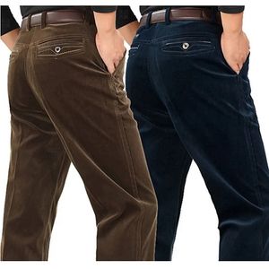 Pantalon en velours côtelé pour hommes, jogging ample, d'âge moyen, papa installé en automne et en hiver, pantalon décontracté pour 240305