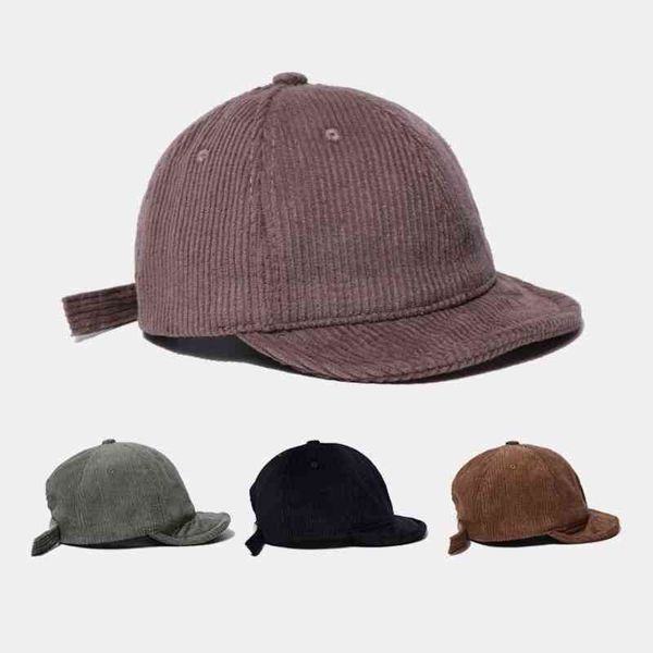 Chapeaux de camionneur de baseball de baseball côtelé courts côtelé pour hommes Femmes Snapback été hiver golf de golf dad chapeau de concepteur plage soleil AA220325