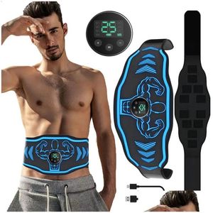 Entraîneurs abdominaux de base Abs Ceinture tonifiante Toner musculaire Ems Stimulateur Hommes Femmes Fitness Training Body Sha Home Gym Exercice d'entraînement 240123 Ot9Mc