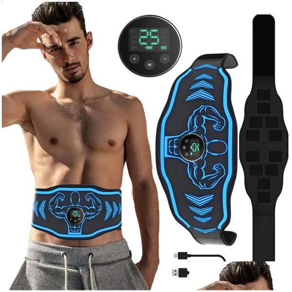 Entraîneurs abdominaux de base Abs Ceinture tonifiante Toner musculaire Ems Stimulateur Hommes Femmes Fitness Training Body Sha Home Gym Exercice d'entraînement 240123 Ot9Mc