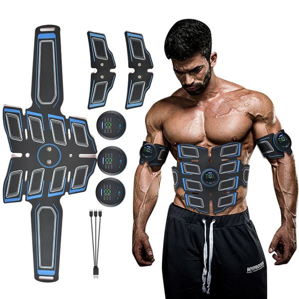 Core Abdominal Trainers EMS Abdominal Muscle Stimulator Trainer USB Connect Abs Fitness Equipment Training Gear Muscles Electrostimulator Toner Massage 230608