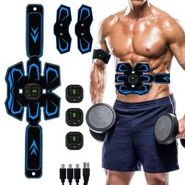 Core entrenadores abdominales EMS Estimulador Muscle Tóner Estimulando el cinturón de adelgazamiento Dispositivo de entrenamiento abdominal masajeador recargable Equipo de fitness para el hogar 230811
