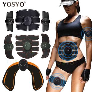 Core Abdominal Trainers EMS Wireless Muscle Stimulator Trainer Smart Fitness Abdominal Training Electric Weight Loss Stickers Body Slimming Massager 230607