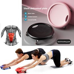 Core Abdominal Trainers Muscle Disc Plate Fitness Roll 4Wheel Roller Entrenamiento deslizante Dispositivo de culturismo Equipo de ejercicio en el hogar 230617