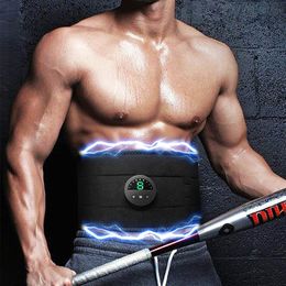 Core Abdominal Trainers Smart EMS Fitness Vibration Waist Belt Trainer Spierstimulator Toner Lichaam Afslanken Elektrisch Gewichtsverlies Unisex 230801