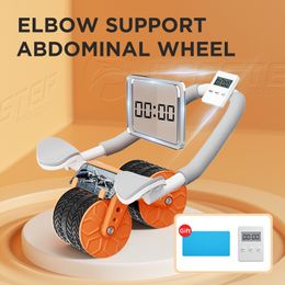 Core Abdominal Trainers Wheel Rebote automático con soporte de codo Placa plana Ejercicio Silencio Equipo para el hogar 230614