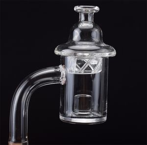 Banger de réacteur de noyau avec le chapeau de carb de filature banger de quartz de clou sans dôme 10mm 14mm mâle femelle 45 90 degrés pour dab bong