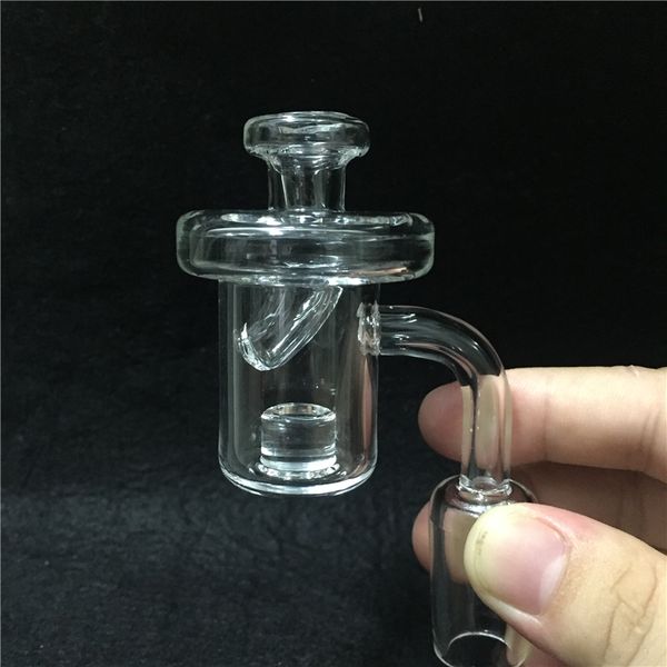 Core Reactor Quartz Banger clou avec nouveau design verre flux d'air directionnel Carb Cap femelle mâle 14mm 18mm Joint 90 degrés seau pour dab bon