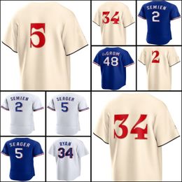 Nolan Ryan Honkbal Marcus Semien Jerseys Corey Seager Jon Gray Jacob deGrom Max Scherzer Adolis Garcia Jonah Heim Josh Jung Evan Carter Montgomery Nathan Eovaldi