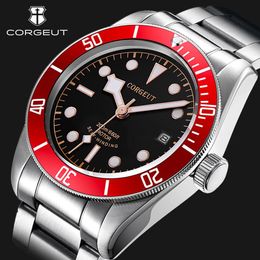 Corgeut 2023 NH35 Biwan Snowflake Business Luxury Mens Menties Sapphire Glass Automatic Mechanical Diving Date Watch for Man 240419