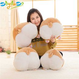 Corgi Butt Plush Kussen Hip Hand Warmer Cartoon Animal Sofa Kussen Gevulde Hond Kinderen Speelgoed 220210