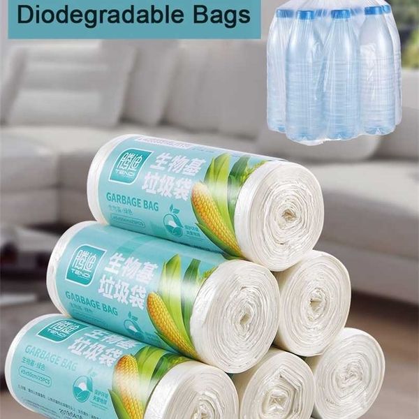 Sacs à ordures ménagères biodégradables du maïs classifiées toilettes jetables nettoyage de cuisine sacs poubelles plus épaisses sacs en plastique pause 211215