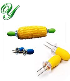 Corn Cob Holders Fruit Forks BBQ SCEWERS Roestvrijstalen maten Picks Aardappel Spike Goede grip Niet -slip Party Fondue Buffet Fountain A8195838