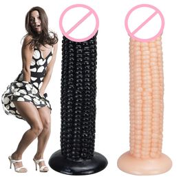 Dildo de maïs pour les femmes avec du pénis artificiel de la ventouse Big Toys Buttplug G Spot Orgasm Femme Masturator Erotic Sexy Shop Beauty Articles