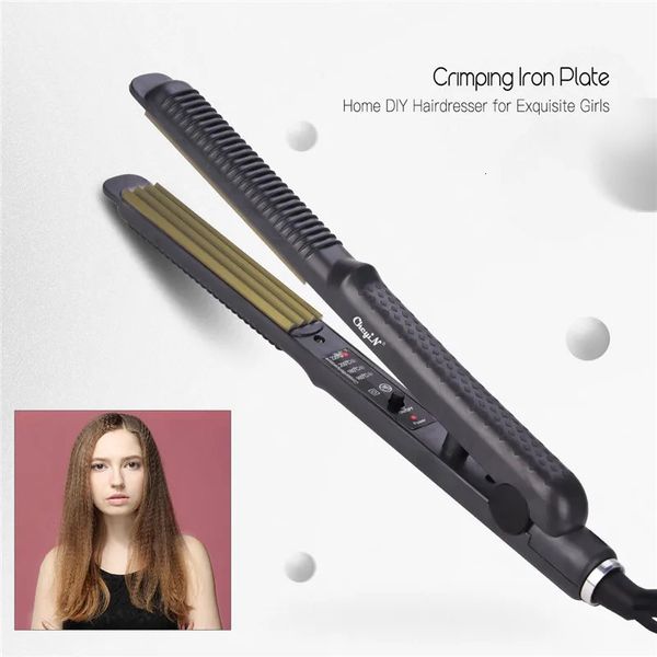 Maïs Perm attelle bigoudi sertisseur fer plat lisseur moelleux petite ondulation céramique friser Waver Style outil 240104